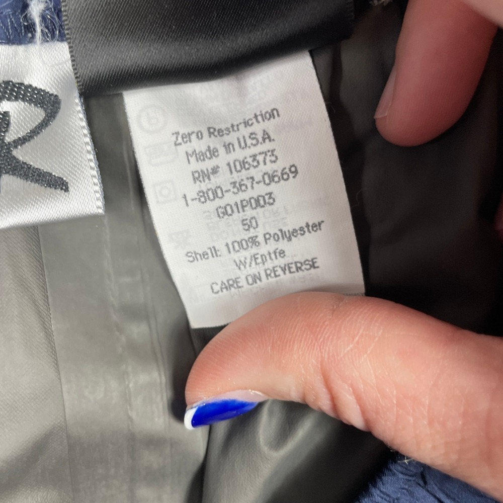 Zero Restriction Gore-Tex Rain Pants Mens Large Blue Waterproof Golf Made in USA - Picture 12 of 14